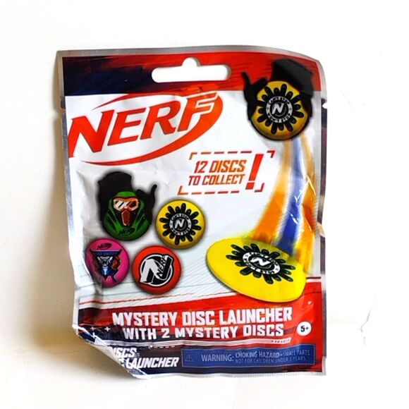 NERF Mystery Disc Launcher Pack w/ 2 Mystery Discs, Ages 5+-Brand New - Picture 3 of 4